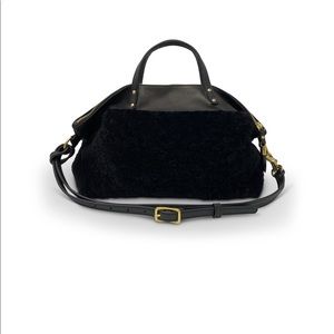 Kempton & Co Black shearling bag